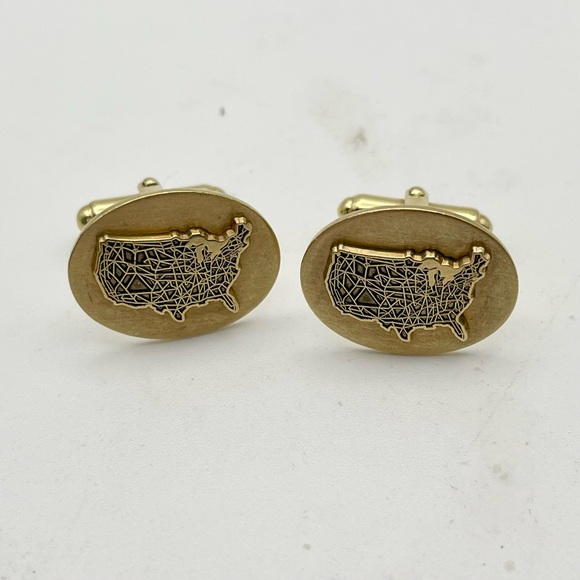 Rare Vintage 12KT Gold Filled United States Cufflinks Collectible Nice Gift - Picture 4 of 14